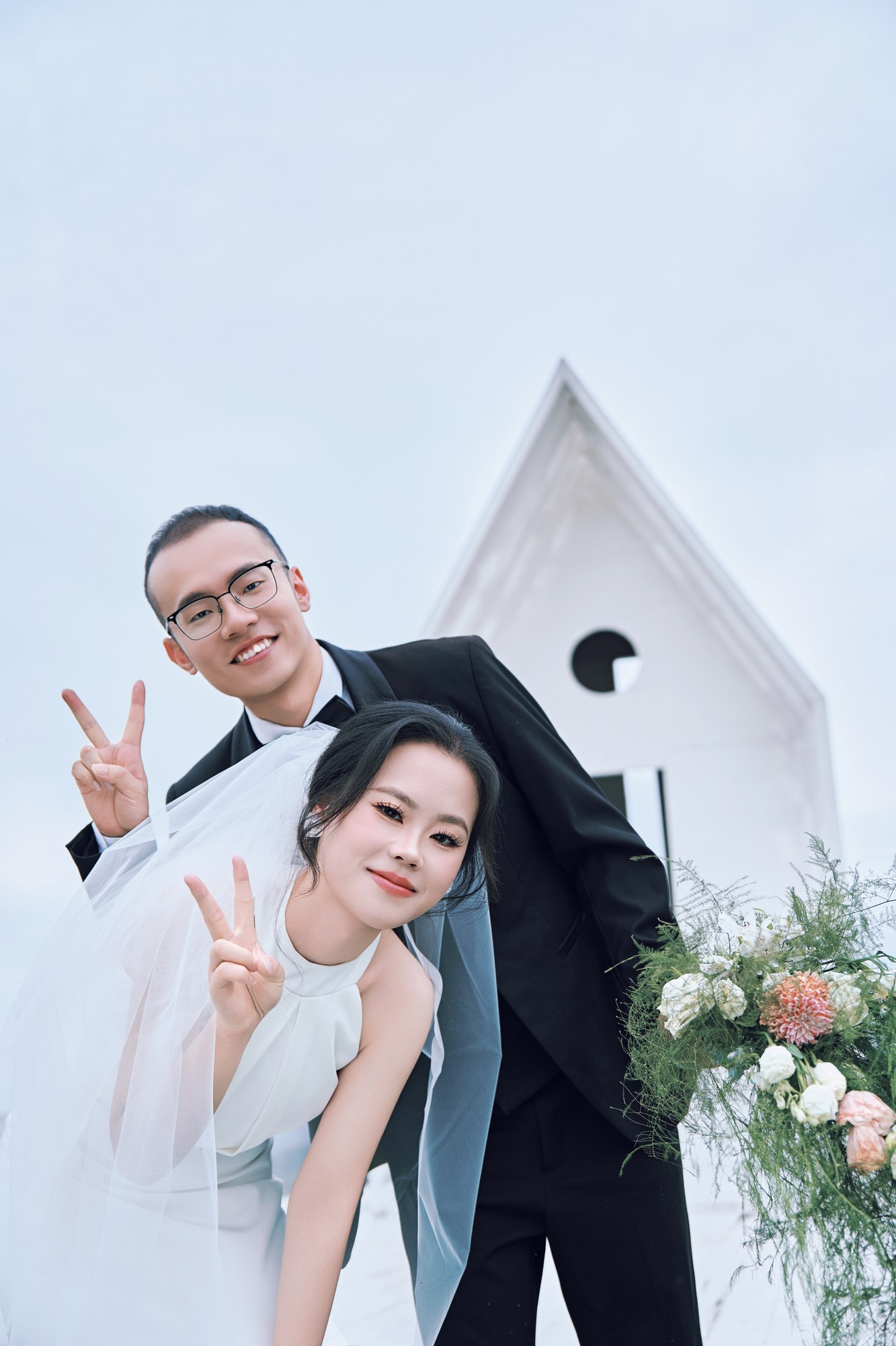 张国琛与周洁婚纱照